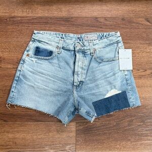 Agolde Light Blue Jean Shorts